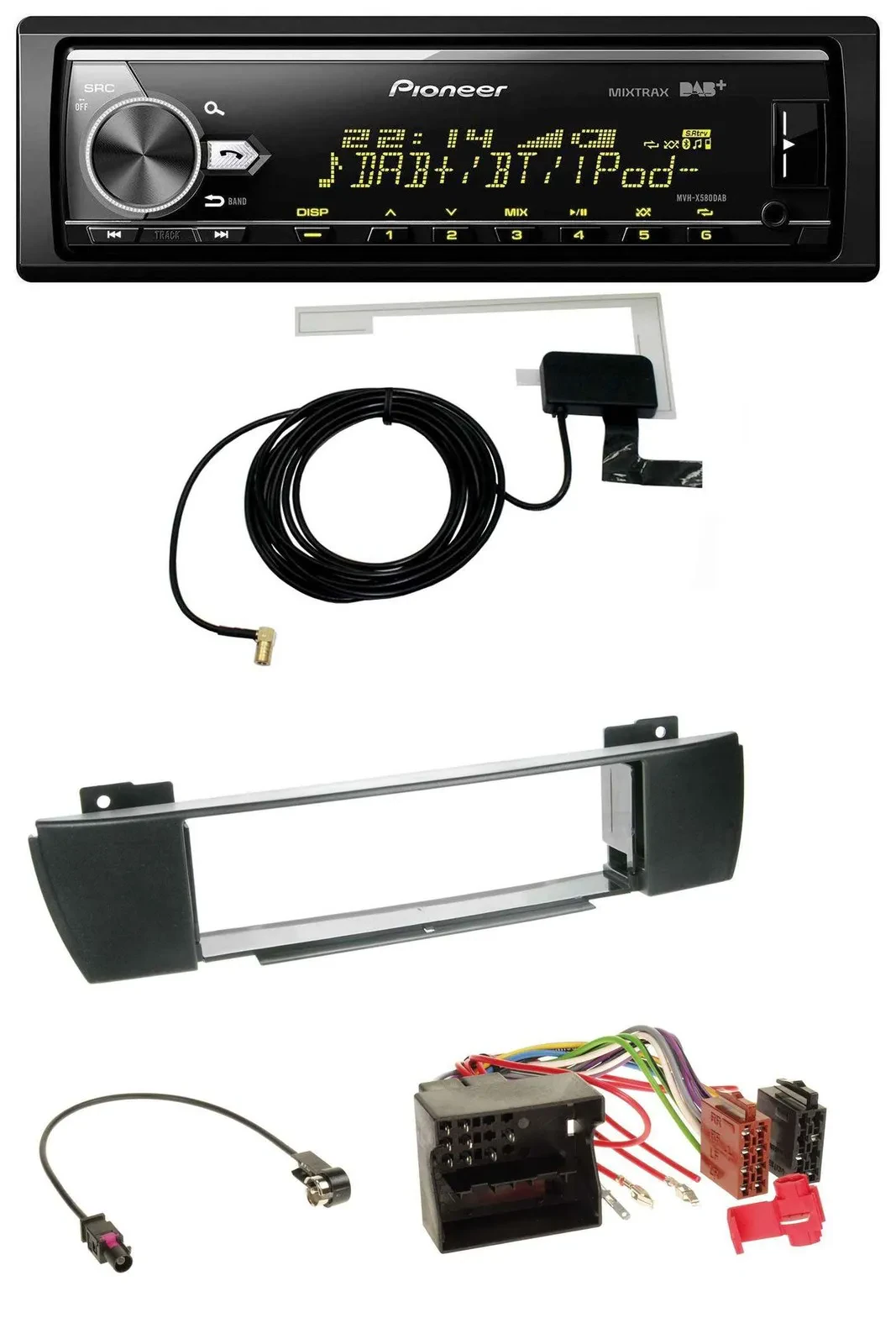 Pioneer Bluetooth DAB USB MP3 Autoradio für BMW X3 (bis 2007)