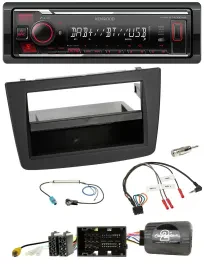 Автомагнитола Kenwood Bluetooth, USB, DAB, для Alfa Romeo Mito (955, 2014–2018), чёрная