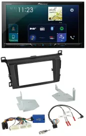 Автомагнитола для Toyota RAV4 Pioneer 2DIN, Bluetooth, USB, DAB, поддержка кнопок на руле