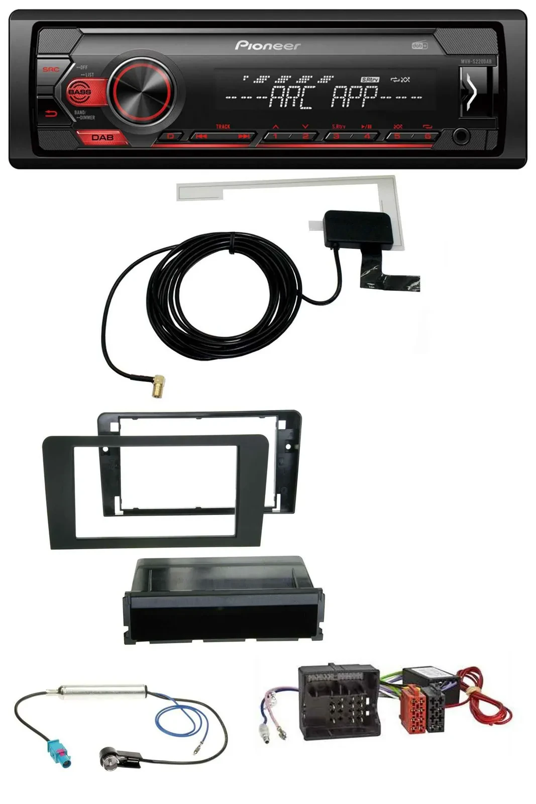 Pioneer 1DIN USB DAB MP3 AUX Autoradio für Audi A3 8P 06-12 Symphony Aktivsystem