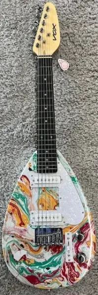 VOX MK3 Mini Mark III Short Scale Electric Guitar in Marble Finish with Gig Bag