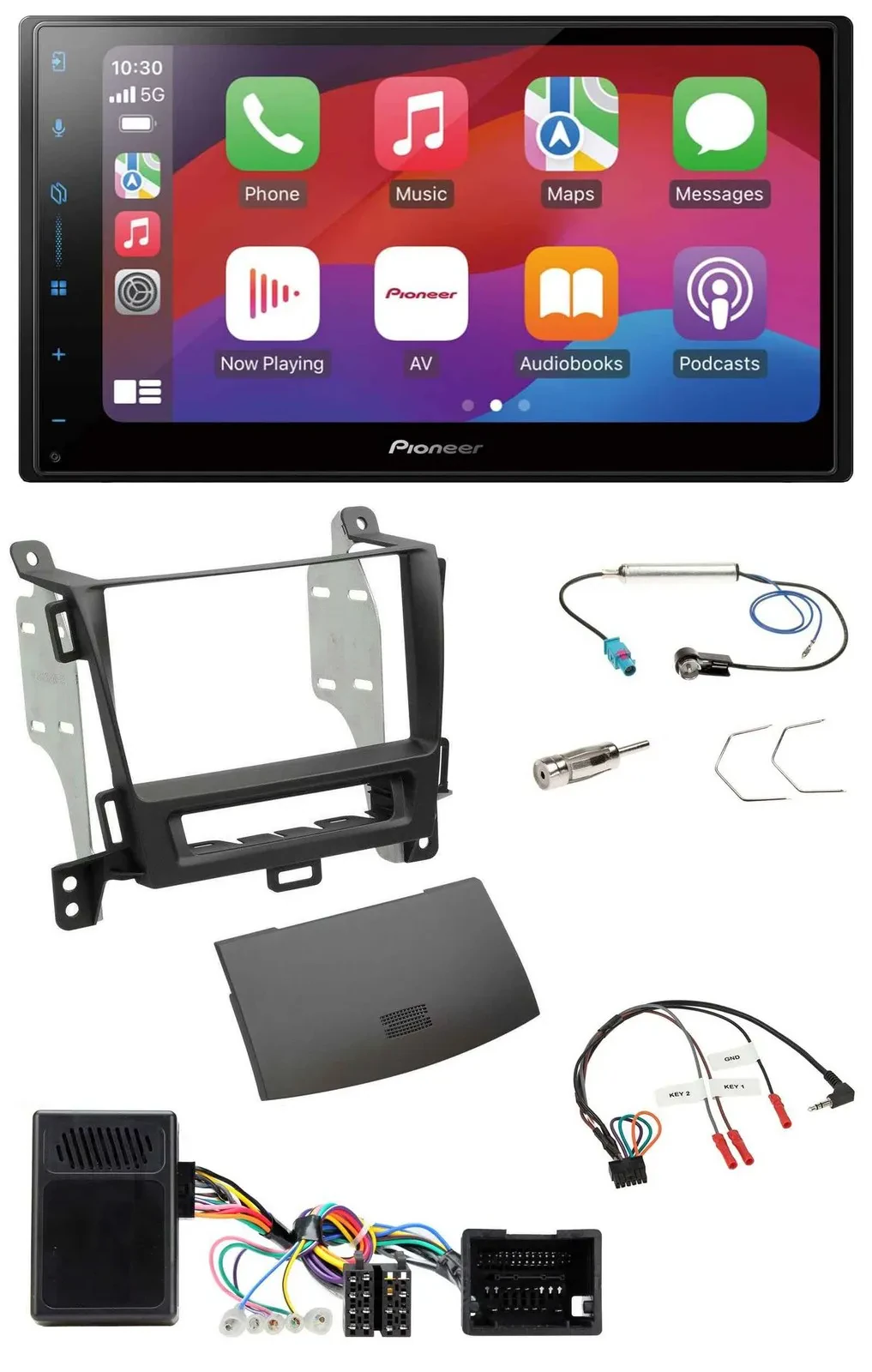 Автомагнитола Pioneer 2DIN DAB USB Bluetooth для Opel Zafira (с 2013), чёрный (Jet Black)