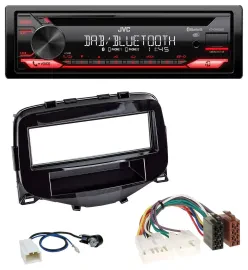 JVC CD DAB USB Bluetooth MP3 Autoradio für Toyota Aygo (2014-2021)