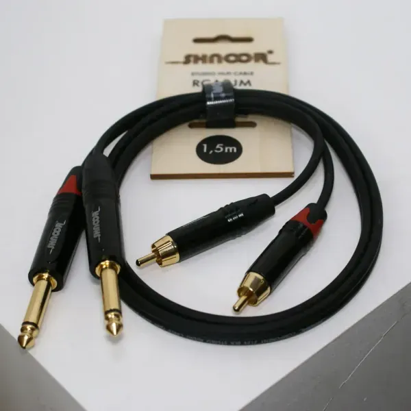 Коммутационный кабель SHNOOR RCA2JM-10m Black 10 м