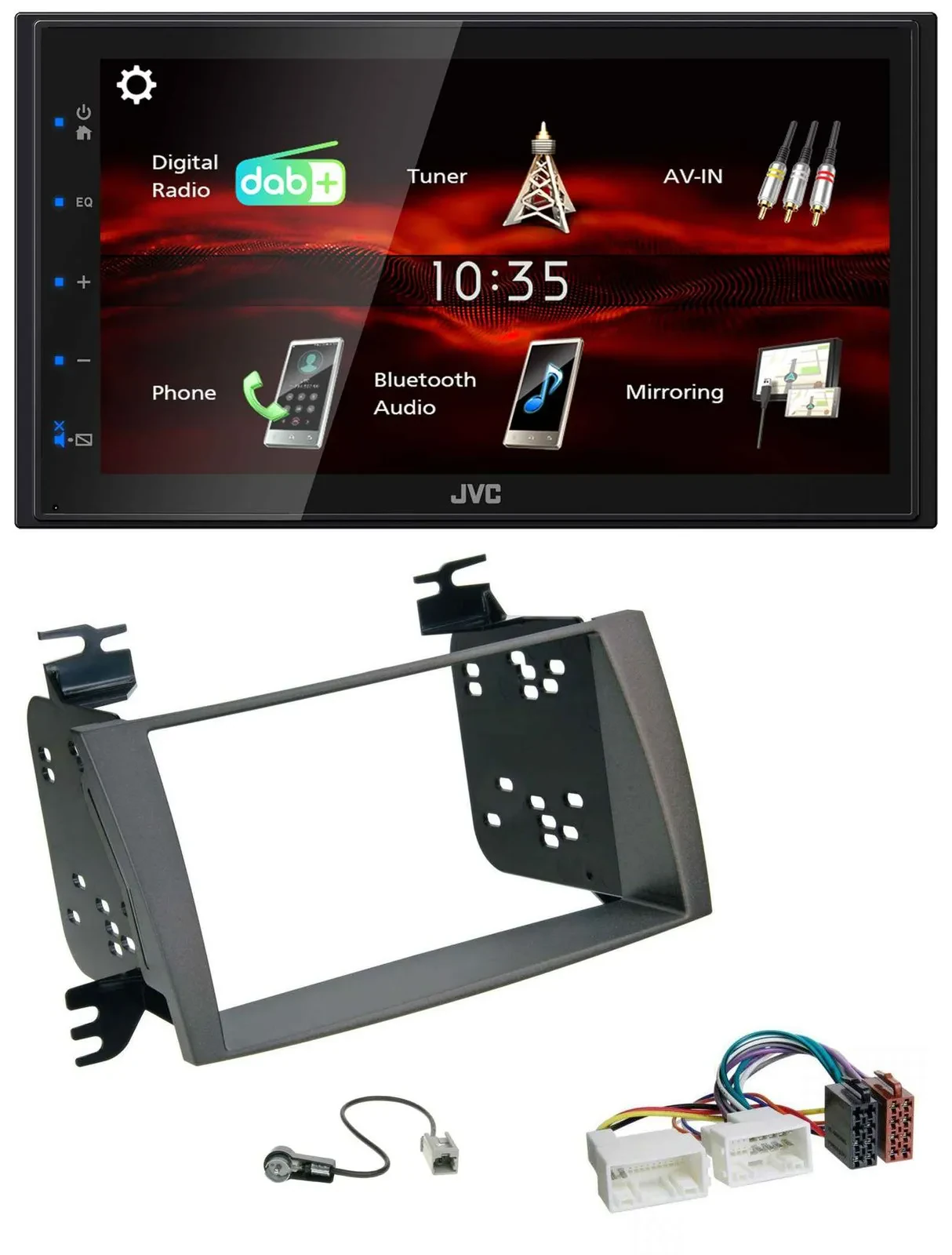 JVC USB Bluetooth MP3 DAB 2DIN Autoradio für Hyundai Sonata (ab 2009)