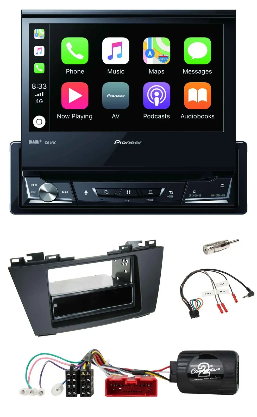 Pioneer DVD Bluetooth DAB USB Lenkrad Autoradio für Mazda 5 (2010-2015)