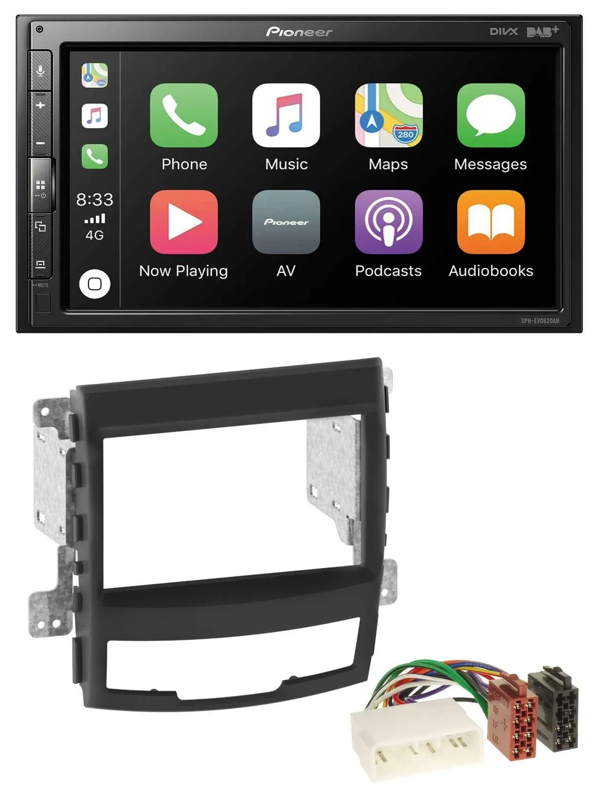 Pioneer USB MP3 DAB 2DIN Bluetooth Autoradio für SSangYong Korando 10-13
