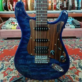 Электрогитара U-One by Magneto US-11 QM Stratocaster HSS Quilt Maple Transparent Blue