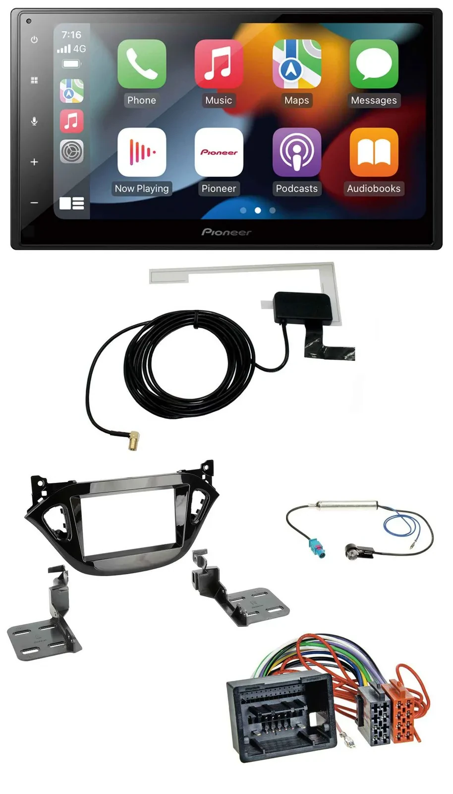 Автомагнитола Pioneer 2DIN, MP3, USB, Bluetooth, DAB для Opel Adam/Corsa E (2017–2019)