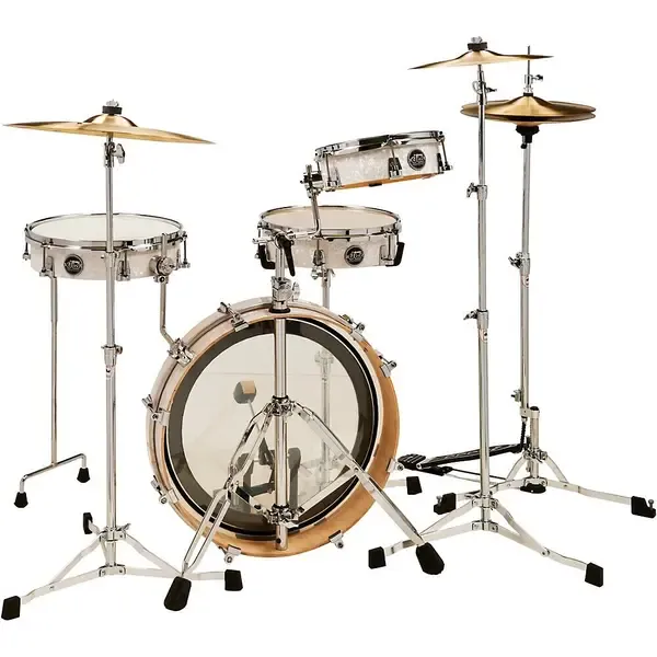 Ударная установка акустическая DW Performance Series 4-Piece Low Pro Travel Shell Pack White Marine Pearl