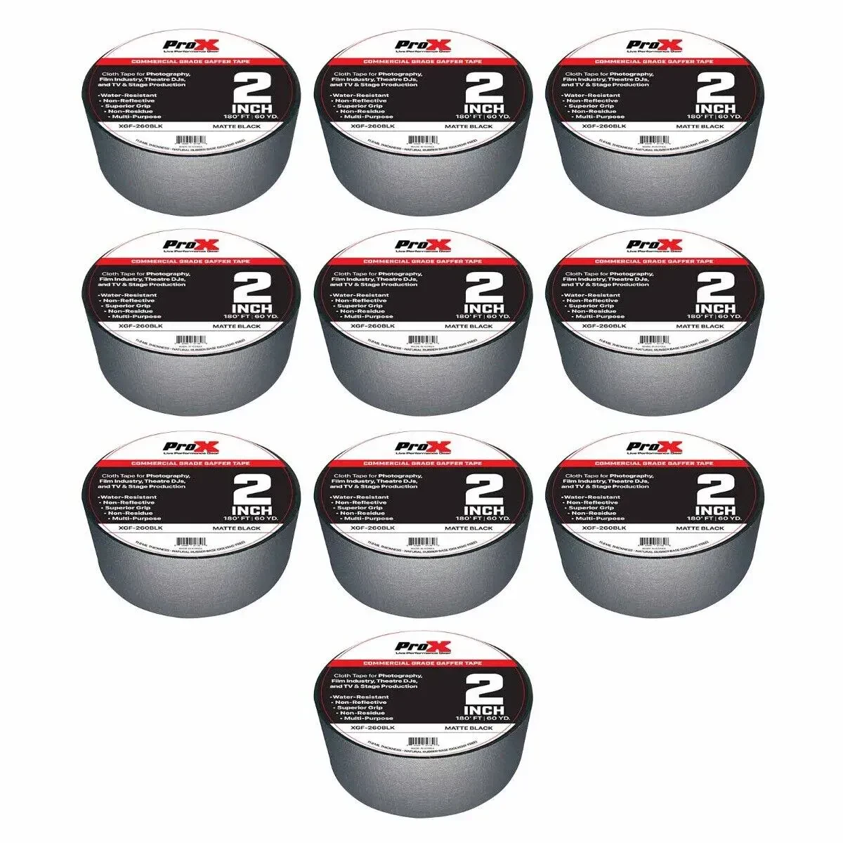 Лента для крепления кабеля ProX XGF-260BLK Black 55 м (10 штук)