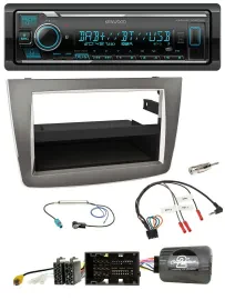 Kenwood Bluetooth Lenkrad DAB USB Autoradio für Alfa Mito 2014-2018 955 silber
