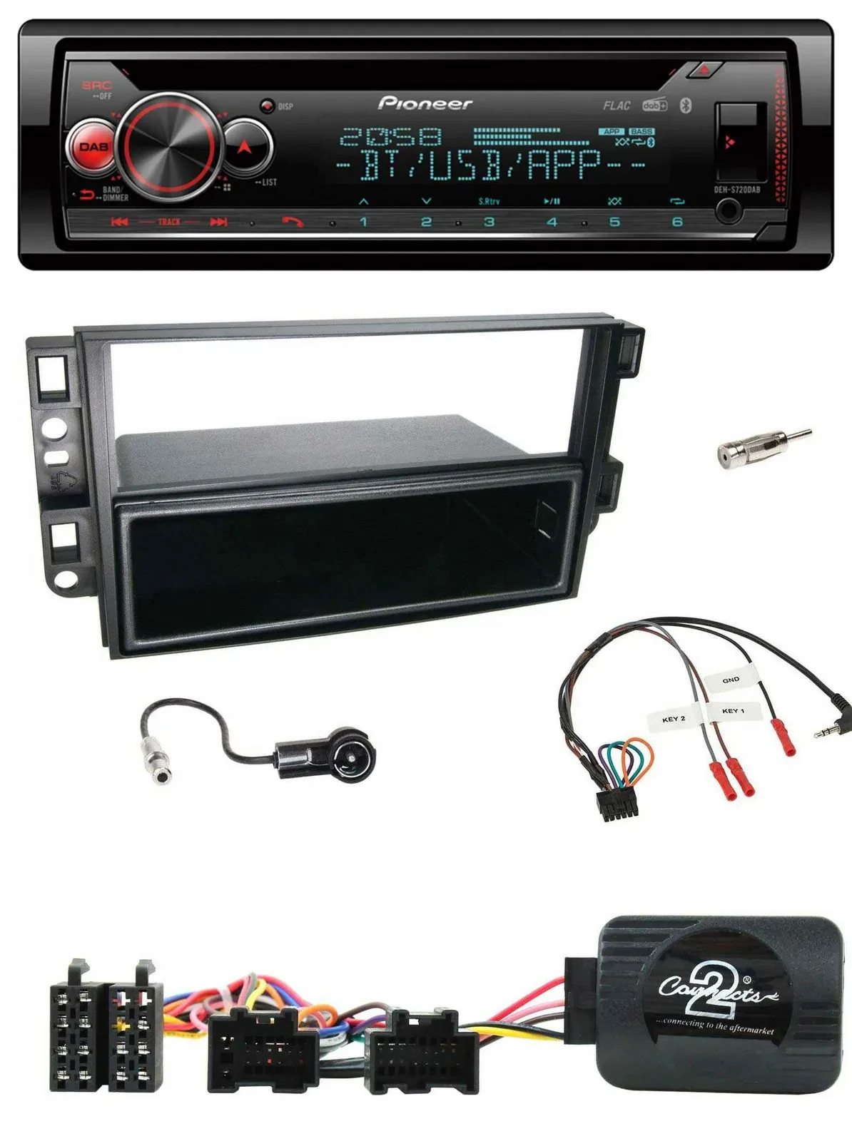 Pioneer Lenkrad DAB CD Bluetooth USB Autoradio für Chevrolet Aveo Captiva 2006-2