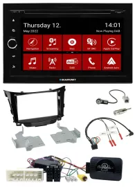 Blaupunkt 2DIN Lenkrad Bluetooth USB TMC DAB Navigation für Hyundai I30 ab 2017