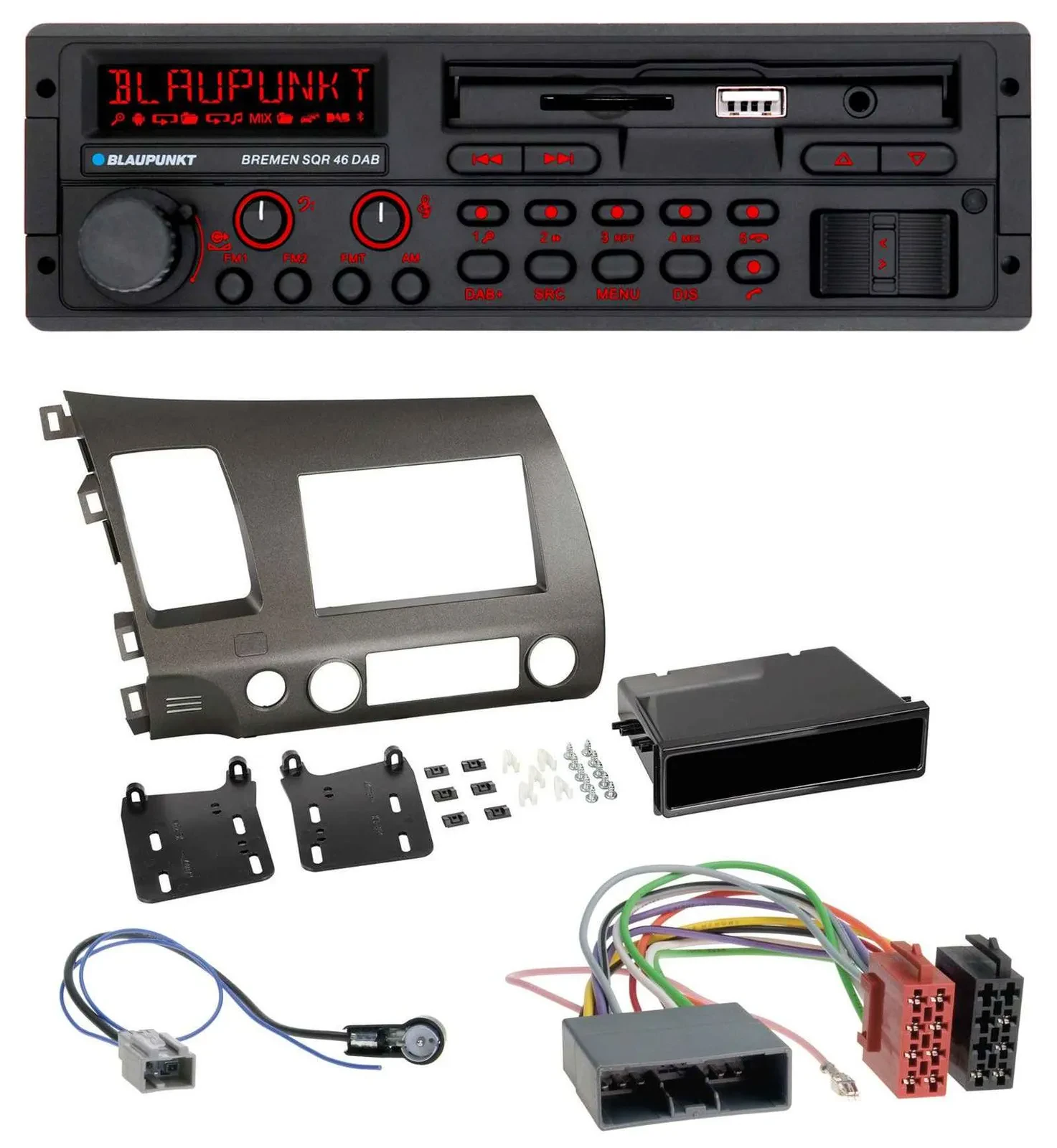 Blaupunkt SD MP3 USB Bluetooth DAB Autoradio für Honda Civic Hybrid FD3 06-10 an