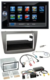 Blaupunkt SD USB TMC Bluetooth 2DIN Lenkrad Navigation für Alfa Romeo Mito silbe