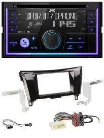 Автомагнитола для Nissan Qashqai/X-Trail (с 2014) JVC 2-DIN, CD, MP3, USB, DAB, Bluetooth