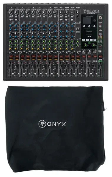 Mackie ONYX16 16-Channel Analog Mixer w/USB/3-Band EQ/Bluetooth+Dust Cover