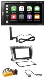 Автомагнитола Pioneer 2DIN Bluetooth DAB USB MP3 для Mazda 6 (2008–2012) черно-серебристая