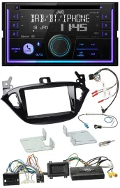 JVC Lenkrad USB 2DIN DAB Bluetooth CD Autoradio für Opel Adam Corsa E ab 2013 PD