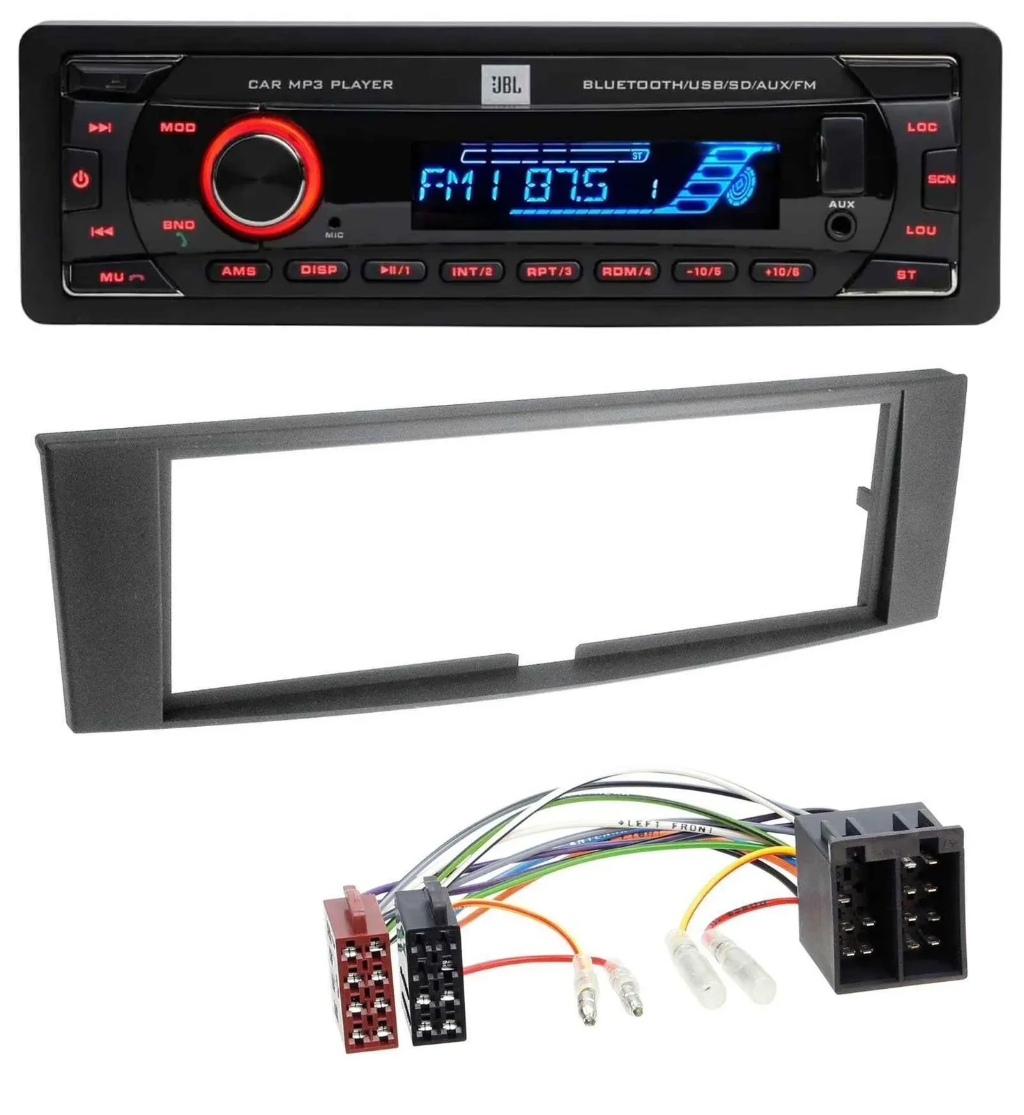 JBL AUX MP3 USB Bluetooth SD Autoradio für Renault Laguna II (2005-2008)