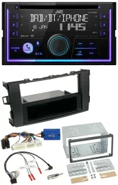 JVC Lenkrad USB 2DIN DAB Bluetooth CD Autoradio für Toyota Auris 2011-2012 schwa