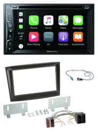 Автомагнитола для Fiat Doblo (с 2015) Pioneer 2DIN, MP3, USB, DVD, Bluetooth, DAB, черный