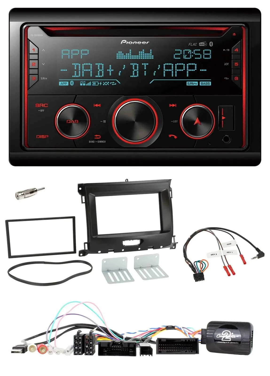 Pioneer 2DIN DAB Lenkrad Bluetooth USB CD Autoradio für Ford Ranger XL ab 02/201