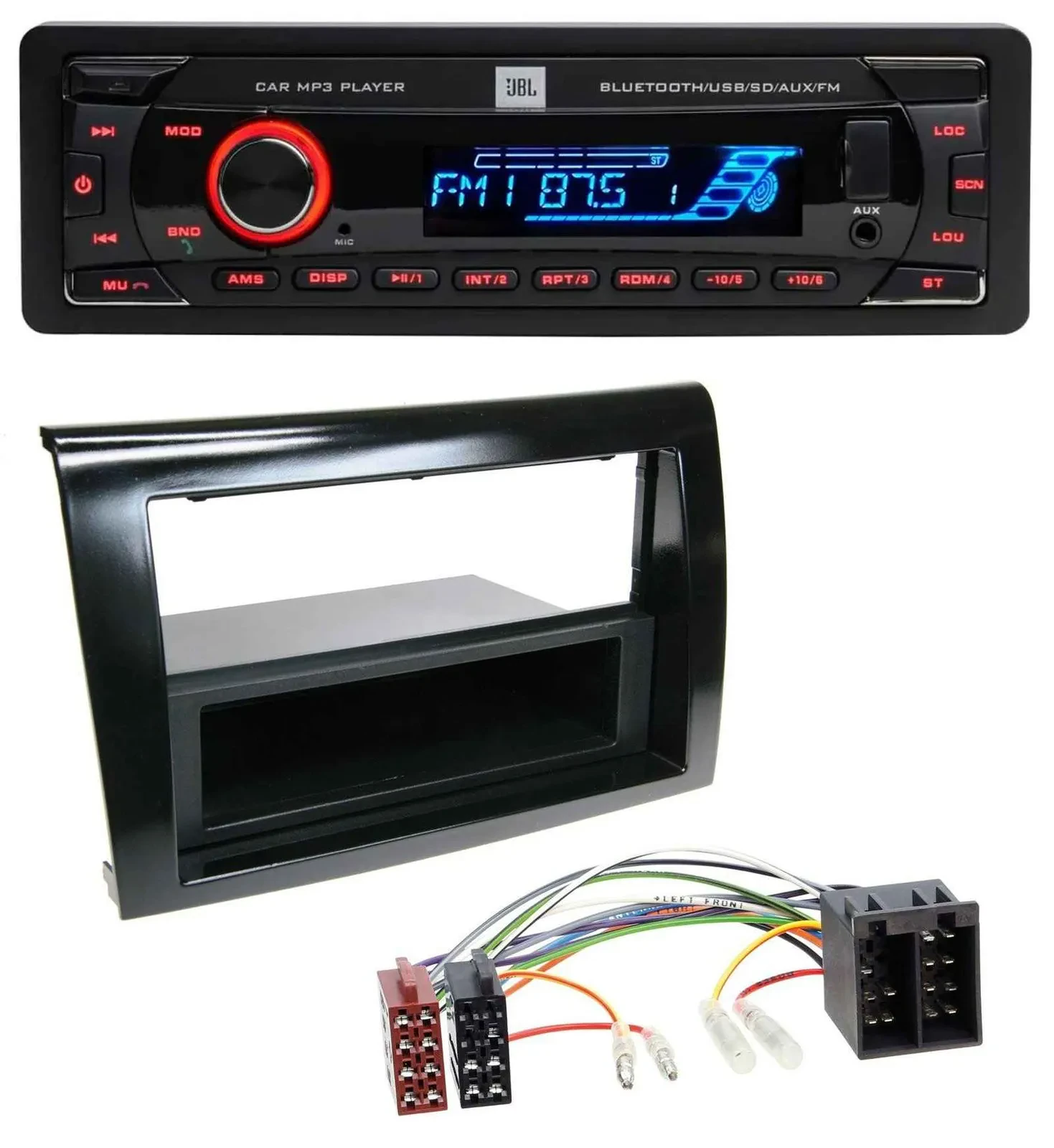 JBL AUX MP3 USB Bluetooth SD Autoradio für Fiat Bravo (ab 2007)