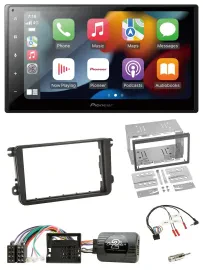 Pioneer DAB Bluetooth 2DIN USB Lenkrad Autoradio für Skoda Fabia 5J 2007-2014