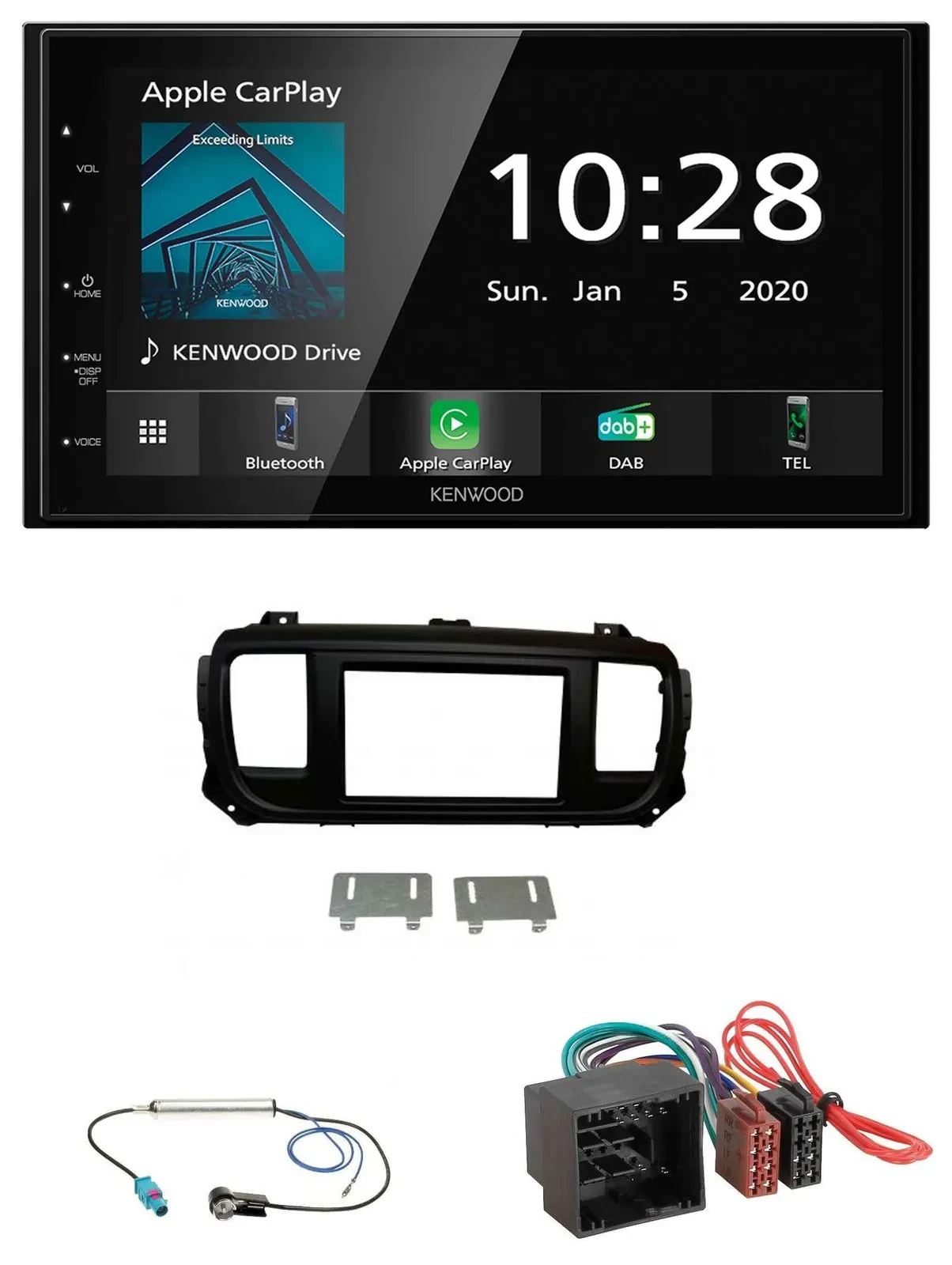 Kenwood Bluetooth MP3 DAB USB 2DIN Autoradio für Citroen Jumpy Spacetourer ab 20