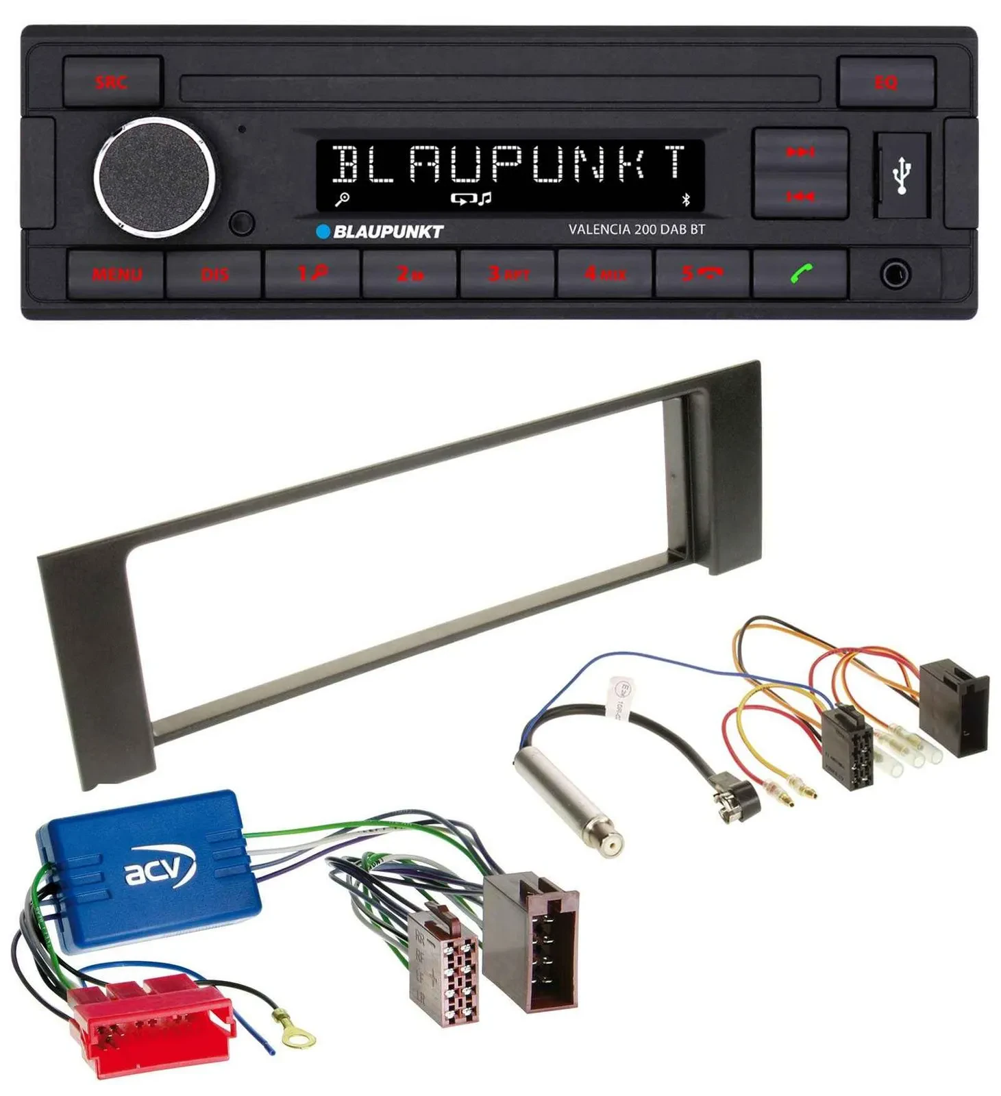 Автомагнитола Blaupunkt DAB, MP3, Bluetooth, USB для Audi A4 B6 (2000–2004)