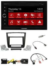 Blaupunkt Lenkrad DVD Bluetooth DAB 2DIN USB Autoradio für BMW 1er aut. Klima E8
