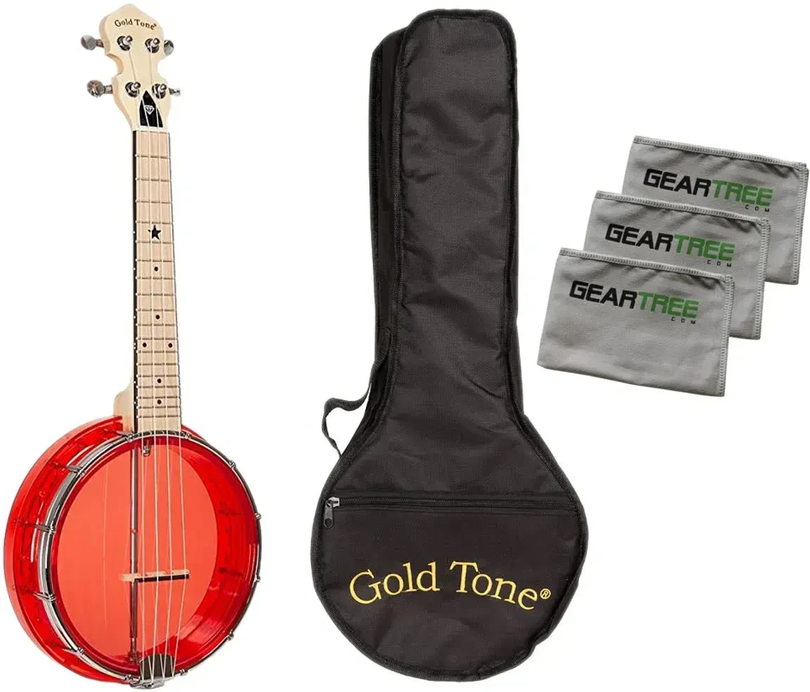 Банджо-укулеле Gold Tone Little Gem Ruby Clear LGR (набор) с чехлом и салфеткой