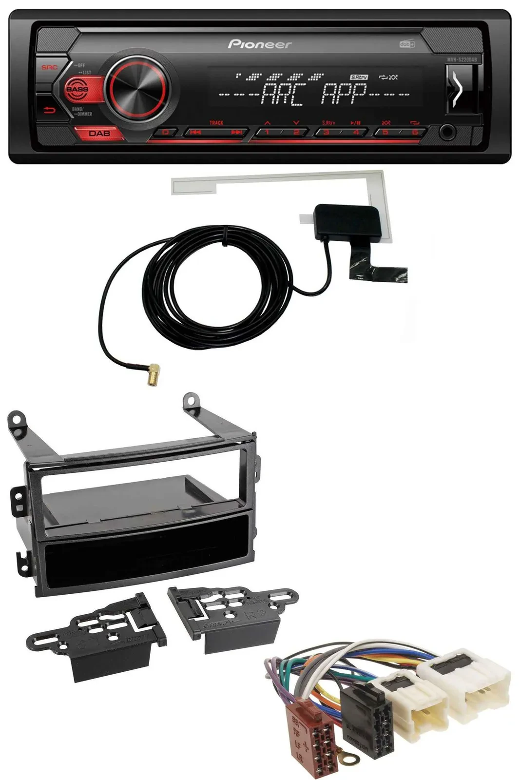 Pioneer 1DIN USB DAB MP3 AUX Autoradio für Nissan 350Z Roadster 2003-2005