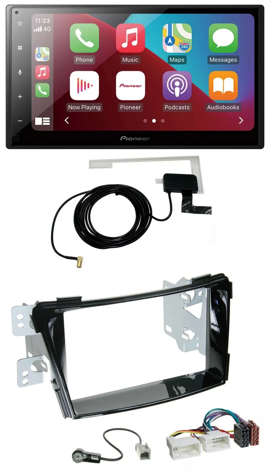 Pioneer USB Bluetooth DAB MP3 2DIN Autoradio für Hyundai i40 VF ab 11 Klavierlac