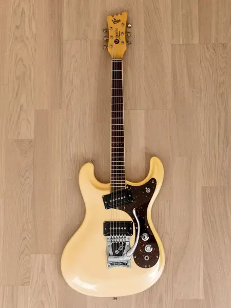 Электрогитара Mosrite USA Ventures Model 1964 Vintage Reissue SS Pearl White w/case Japan 2007