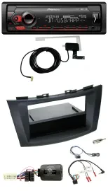 Pioneer DAB USB Lenkrad Bluetooth Autoradio für Suzuki Swift Sport ab 2011 schwa