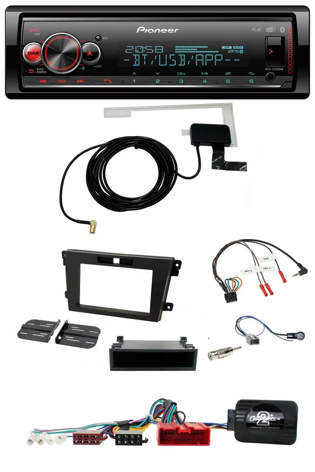 Pioneer Bluetooth DAB USB Lenkrad Autoradio für Mazda CX-7 2008-2010