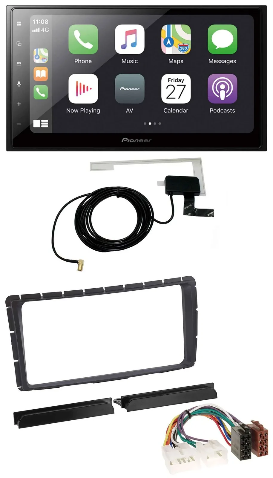 Автомагнитола для Toyota Hilux (с 2011) Pioneer 2-DIN, USB, Bluetooth, DAB, MP3