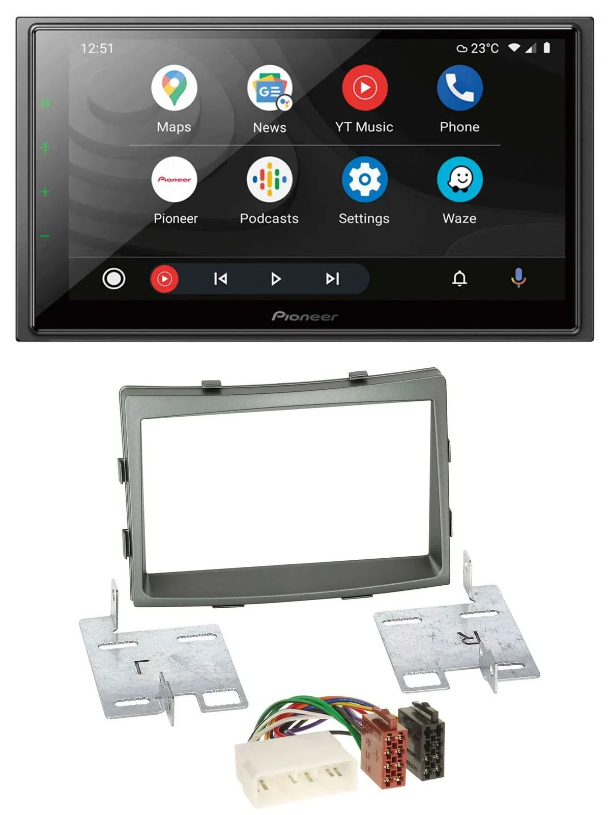 Pioneer USB 2DIN DAB MP3 Bluetooth Autoradio für SSangYong Rodius ab 2013