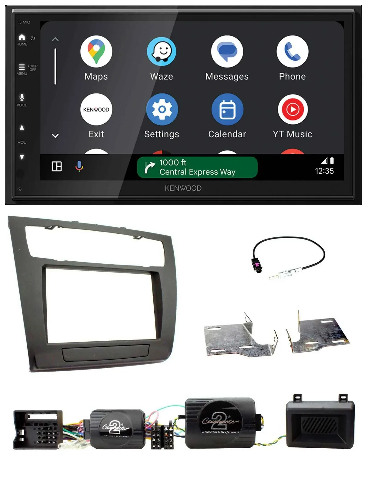 Kenwood DAB Bluetooth USB Lenkrad 2DIN Autoradio für BMW 1er PDC aut. Klima E87/