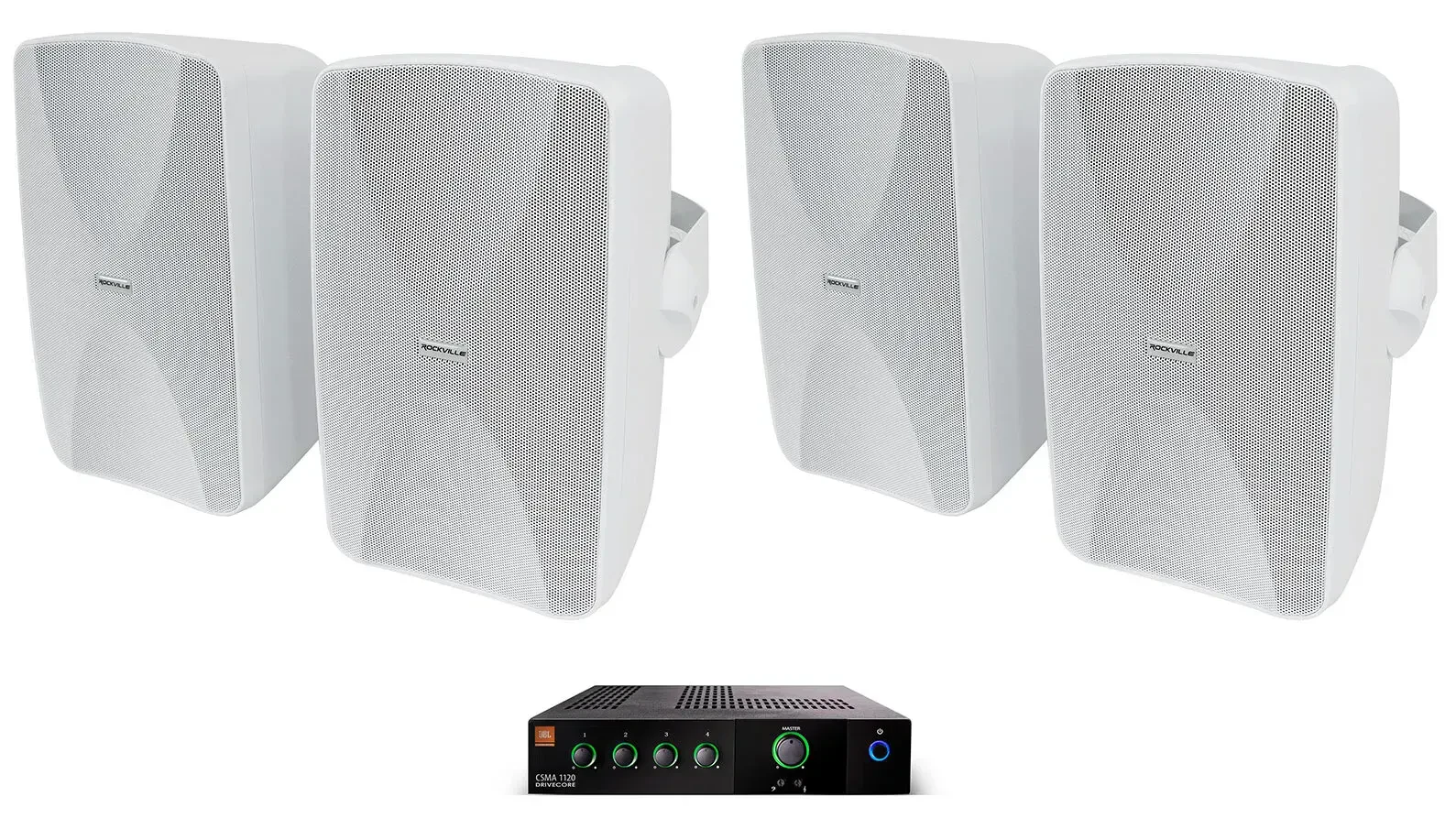 Настенная акустика JBL WET-6525W White с усилителем (4 штуки)