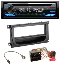 JVC Bluetooth MP3 USB DAB CD Autoradio für Ford Mondeo S-Max 07-14 Ablagefach sc
