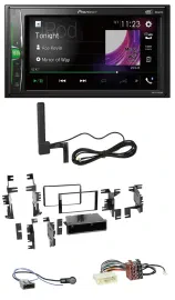 Автомагнитола Pioneer 2DIN, Bluetooth, DAB, MP3, AUX, черный глянец, для Nissan Micra 2013–2017