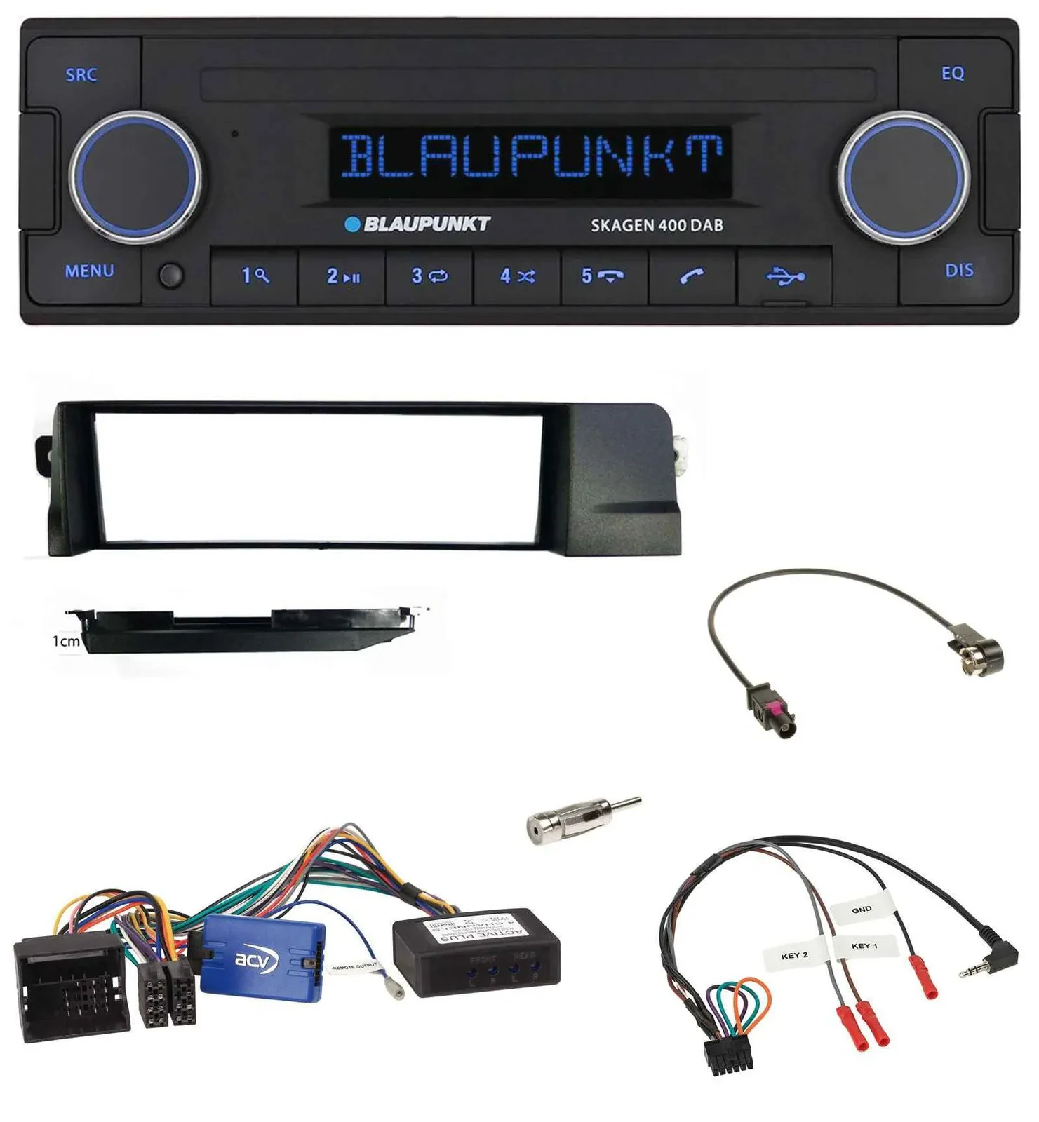 Blaupunkt DAB USB Bluetooth Lenkrad Autoradio für BMW 3er 01-07 E46 schwarz HQ