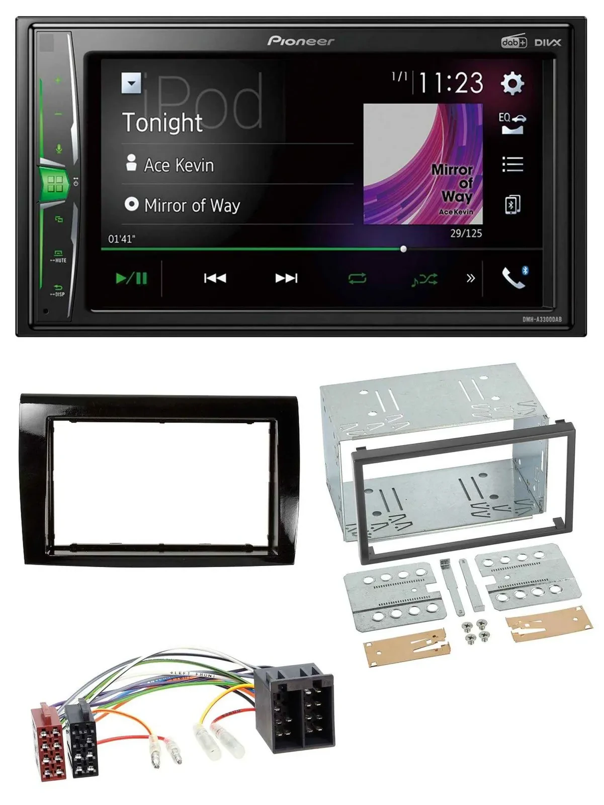 Автомагнитола Pioneer 2 DIN, DAB, USB, Bluetooth, MP3 для Fiat Bravo (с 2007)