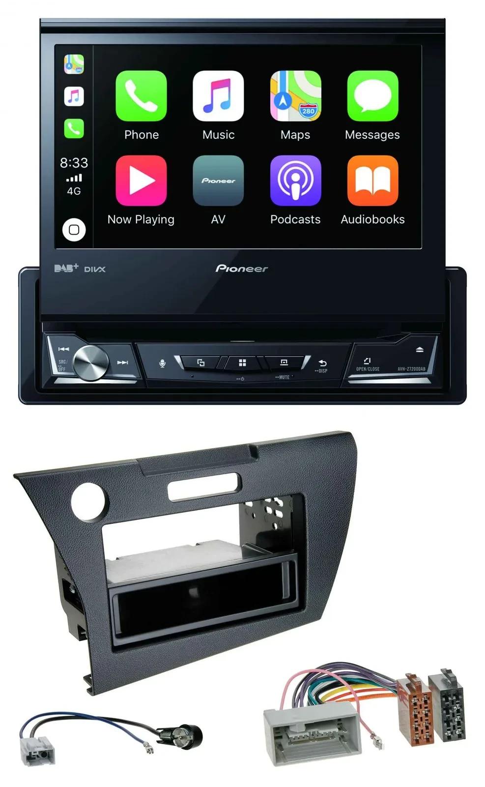 Pioneer DVD Bluetooth DAB USB MP3 Autoradio für Honda CR-Z (ZF1, ab 2010)