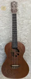 Luna Guitars Maluhia Peace Sign Tenor Ukulele Satin Natural Finish, UKE MALU