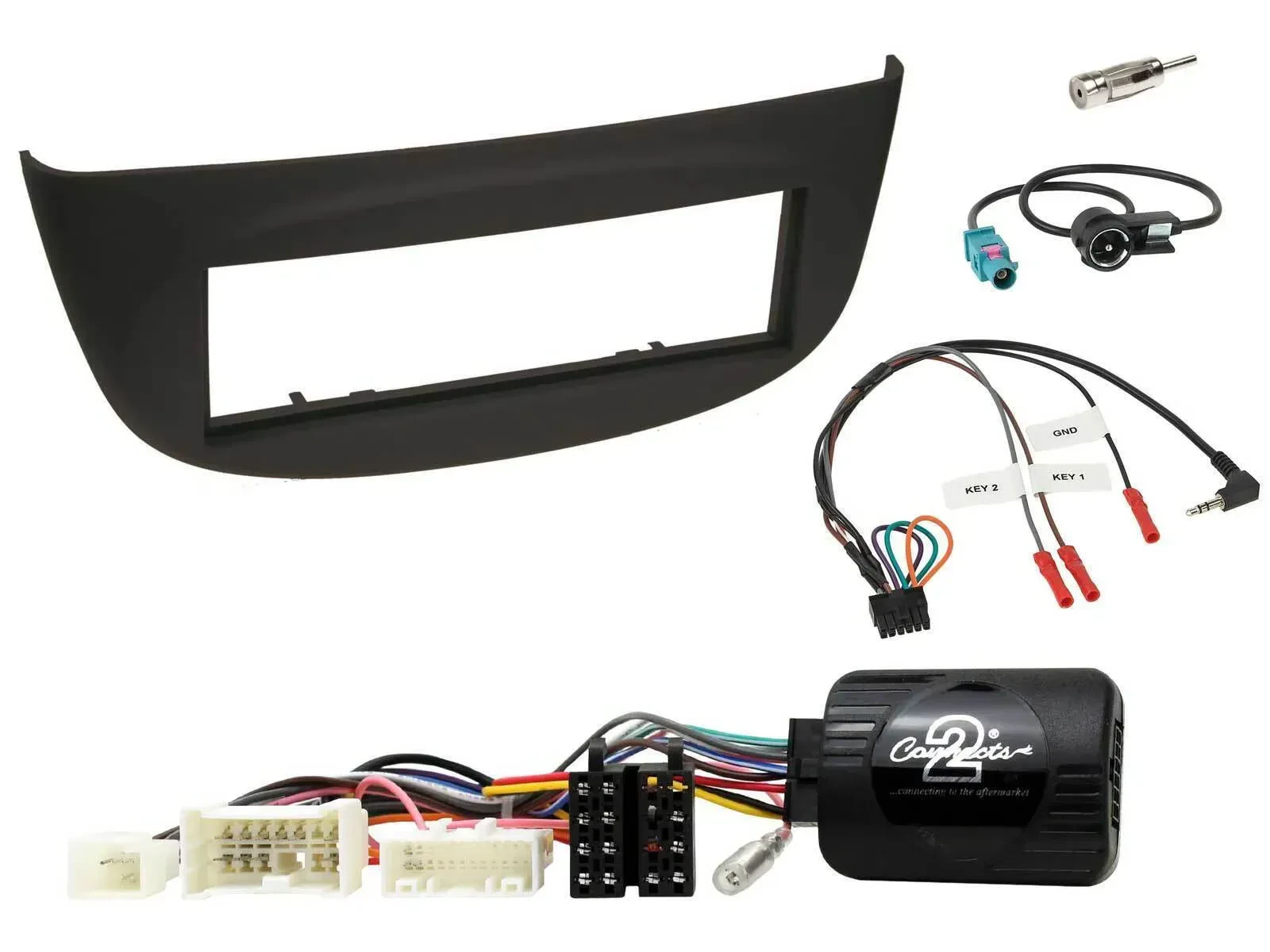 Einbauset Lenkradadapter DIN Autoradio für Renault Wind 2010-2013 N schwarz